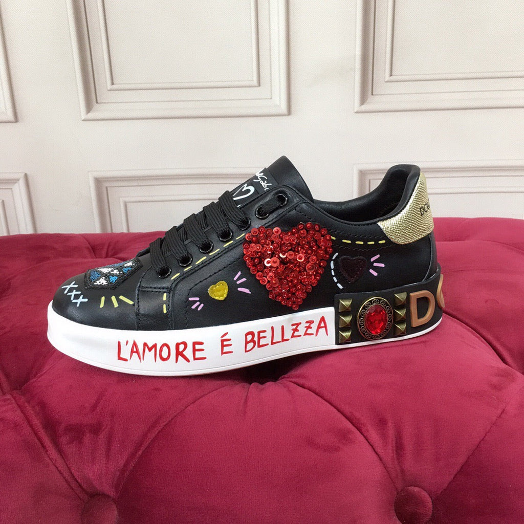 Black Leather Casual Sneakers #43 | Men's Streetwear