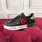 Black Leather Casual Sneakers #43 | Men's Streetwear