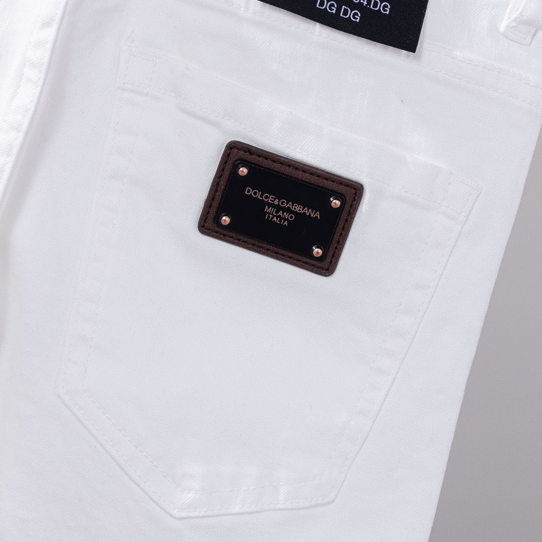 D*G White Jeans #11 | Men's Streetwear