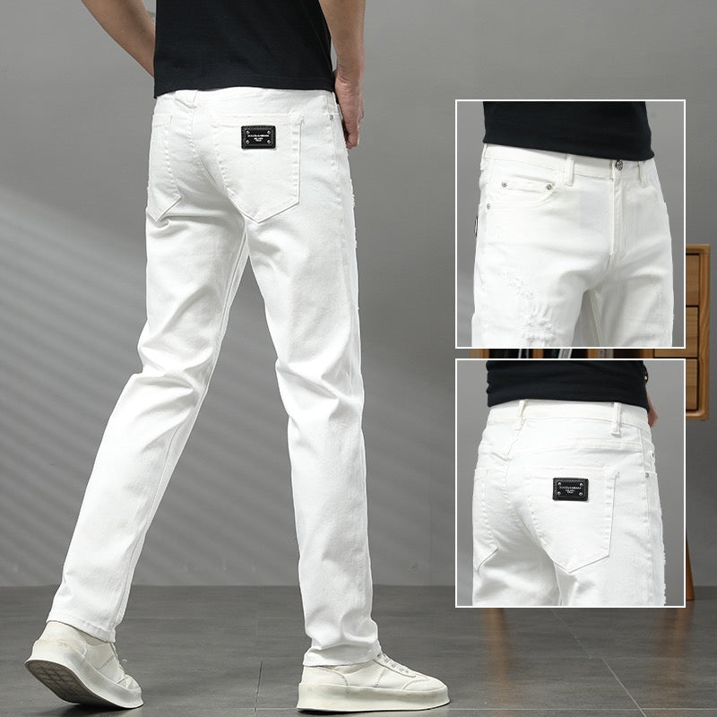D*G White Jeans #19 | Men's Streetwear