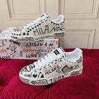 2026 Premium Leather Casual Sneakers - Designer Unisex Shoes in 2 White Styles