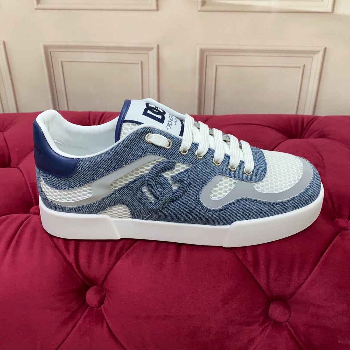 2026 Premium Leather Casual Sneakers - Designer Unisex Shoes in Blue & Black