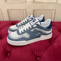 2026 Premium Leather Casual Sneakers - Designer Unisex Shoes in Blue & Black