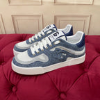 2026 Premium Leather Casual Sneakers - Designer Unisex Shoes in Blue & Black
