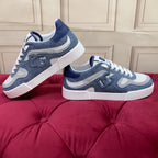 2026 Premium Leather Casual Sneakers - Designer Unisex Shoes in Blue & Black