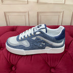 2026 Premium Leather Casual Sneakers - Designer Unisex Shoes in Blue & Black