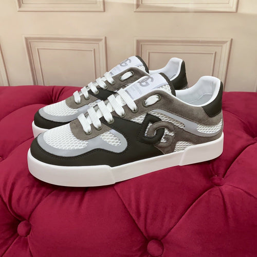 2026 Premium Leather Casual Sneakers - Designer Unisex Shoes in Blue & Black