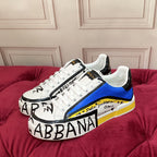2026 Premium Leather Casual Sneakers - Designer Unisex Shoes in White-Blue & White-Pink