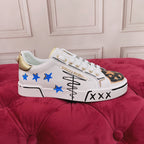 White Leather Casual Sneakers #49 | Men's Streetwear