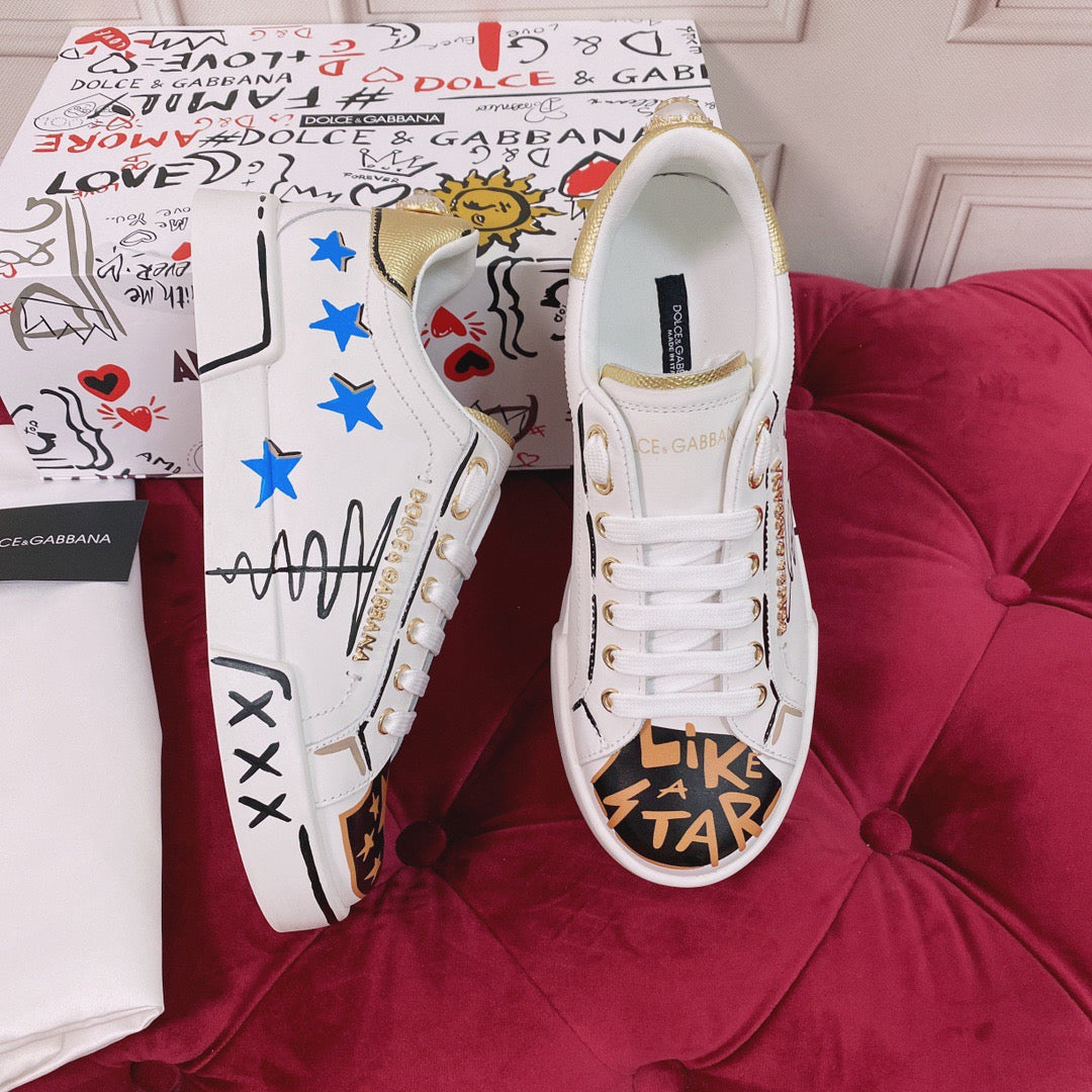 White Leather Casual Sneakers #49 | Men's Streetwear