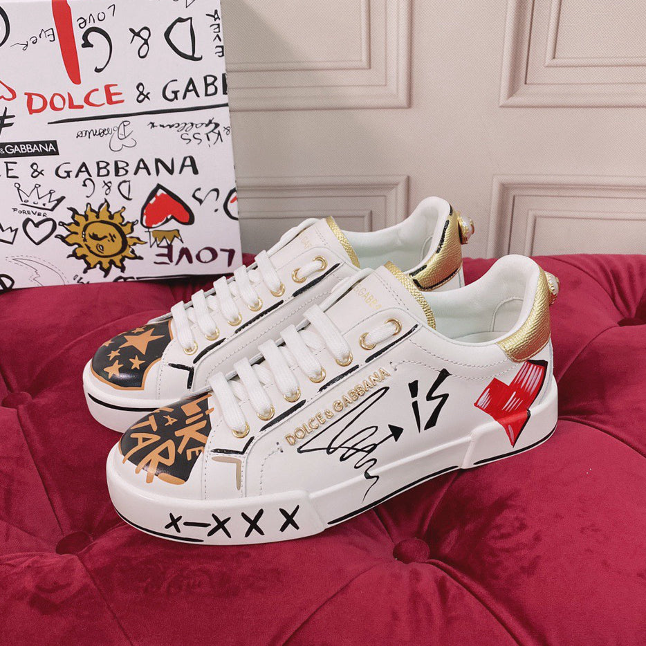 White Leather Casual Sneakers #49 | Men's Streetwear