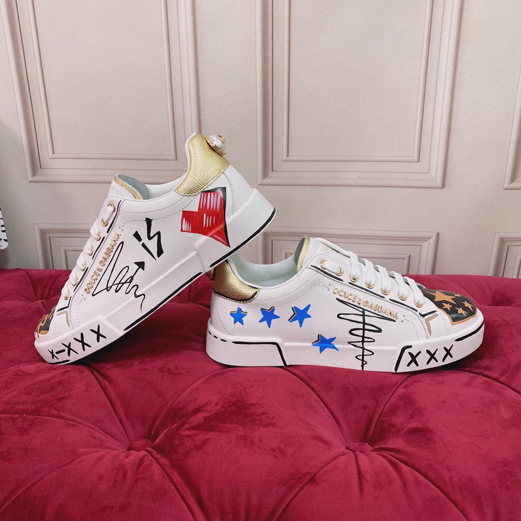 White Leather Casual Sneakers #49 | Men's Streetwear