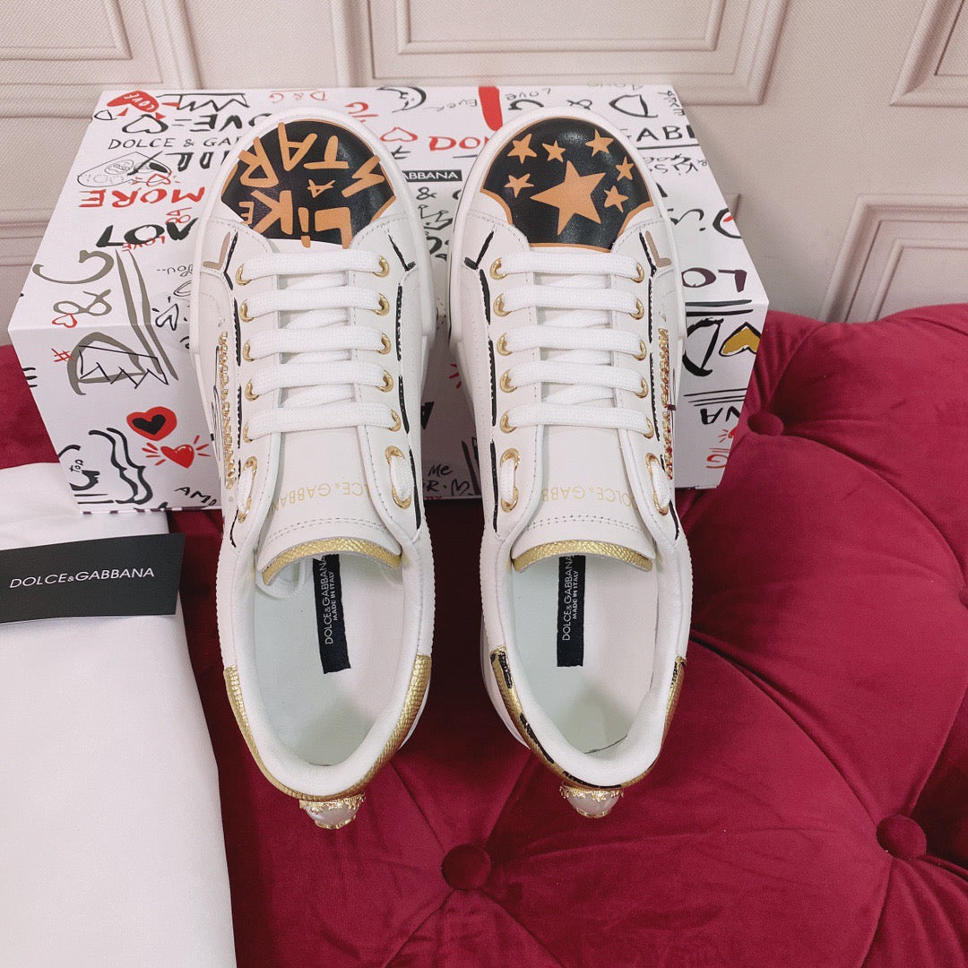 White Leather Casual Sneakers #49 | Men's Streetwear