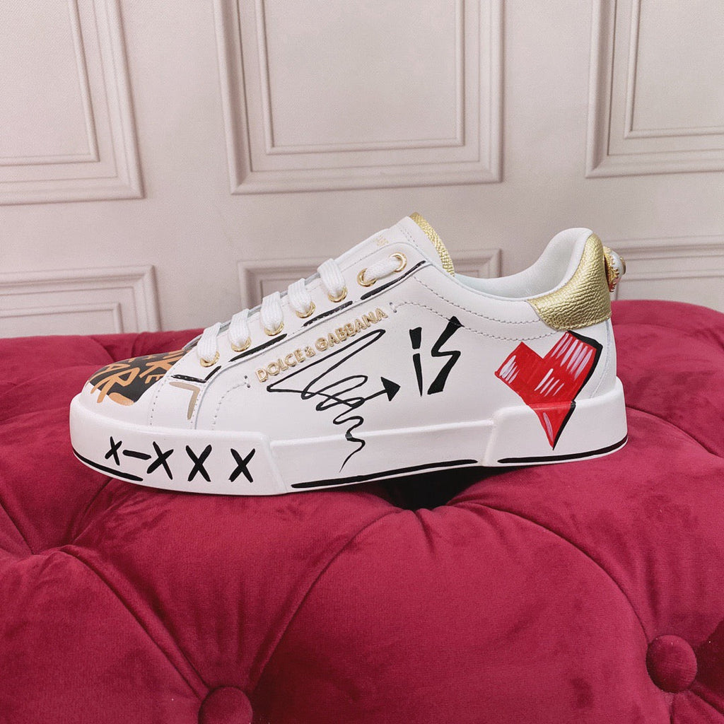 White Leather Casual Sneakers #49 | Men's Streetwear