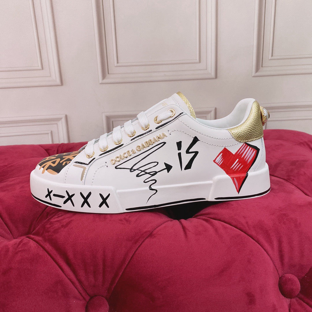 White Leather Casual Sneakers #49 | Men's Streetwear