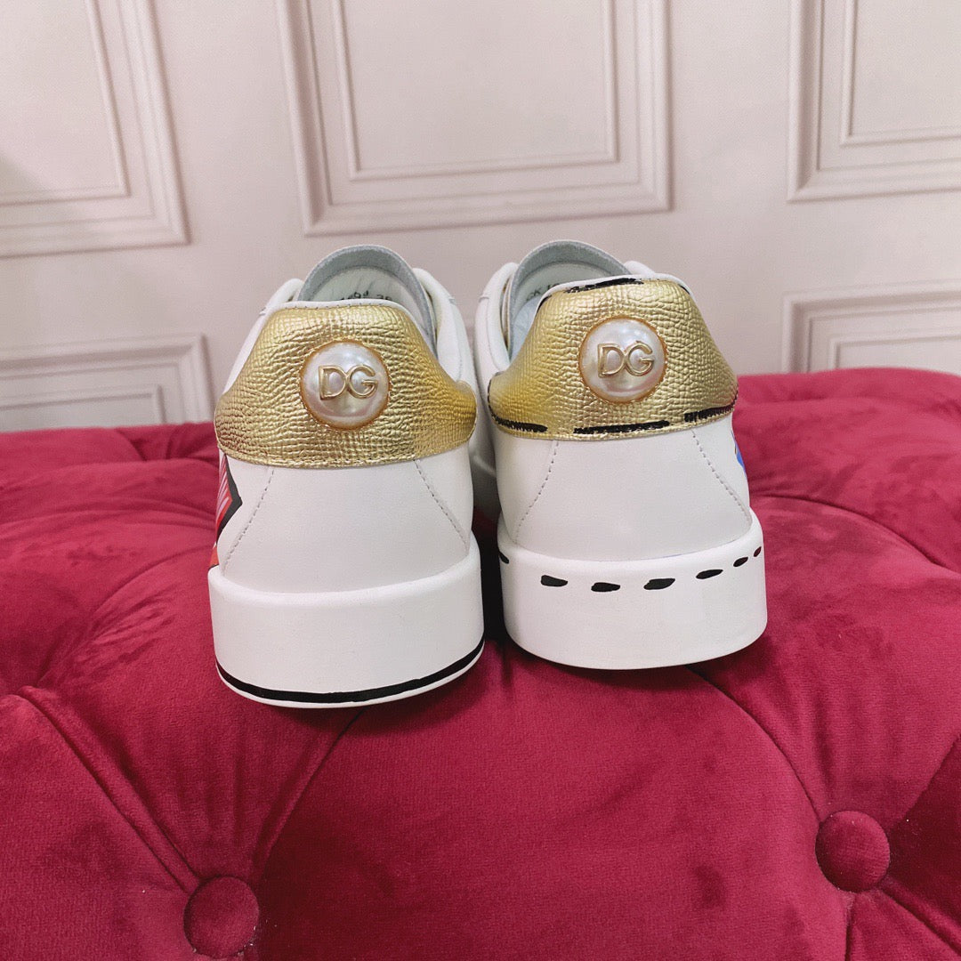White Leather Casual Sneakers #49 | Men's Streetwear