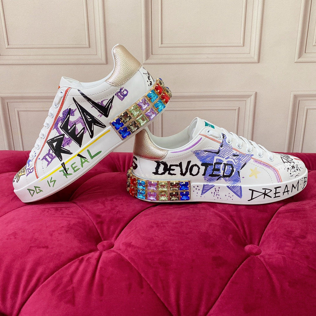 White Leather Casual Sneakers #49 | Men's Streetwear