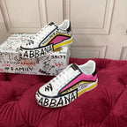 2026 Premium Leather Casual Sneakers - Designer Unisex Shoes in White-Blue & White-Pink