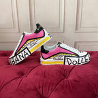 2026 Premium Leather Casual Sneakers - Designer Unisex Shoes in White-Blue & White-Pink