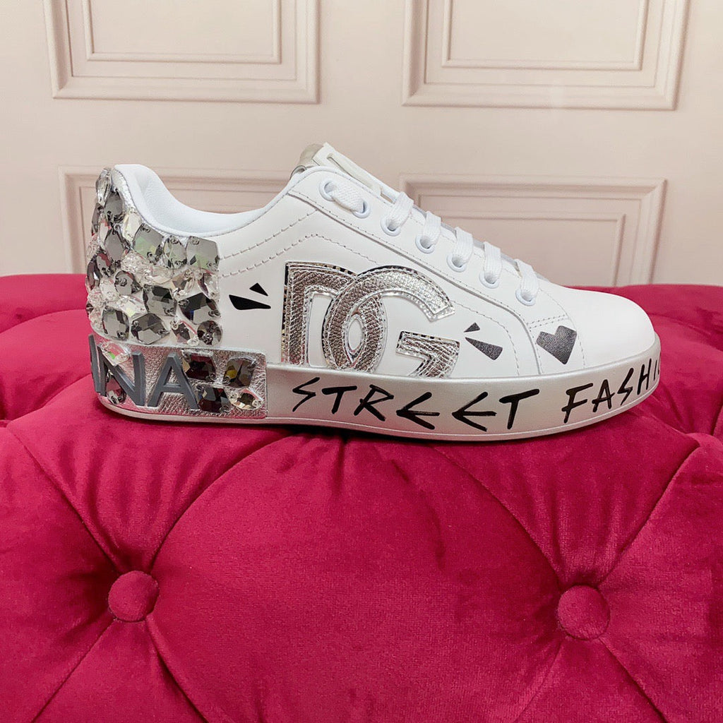 White Leather Casual Sneakers #55 | Men's Streetwear