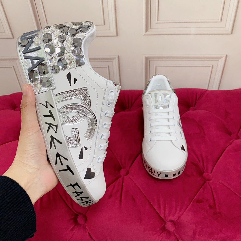 White Leather Casual Sneakers #55 | Men's Streetwear