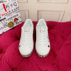 White Leather Casual Sneakers #55 | Men's Streetwear