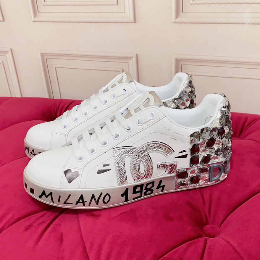 White Leather Casual Sneakers #55 | Men's Streetwear