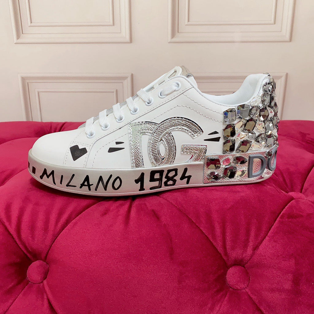 White Leather Casual Sneakers #55 | Men's Streetwear
