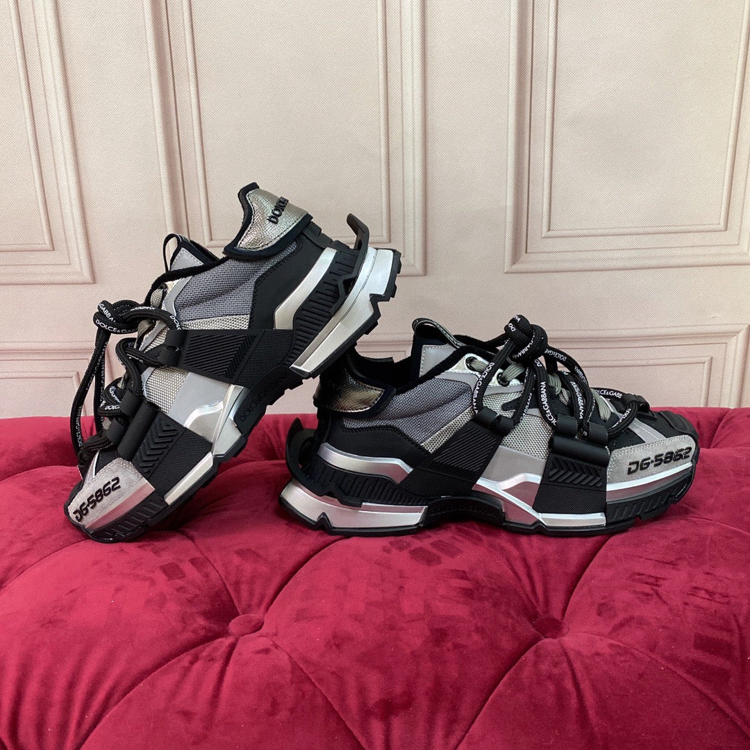 Red Leather Casual Sneakers #51 | Men's Streetwear