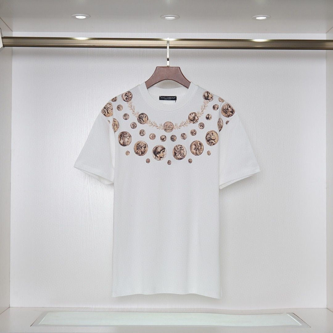 D*G Men's Street Style T-Shirt #7 | Black & White Cotton Tee