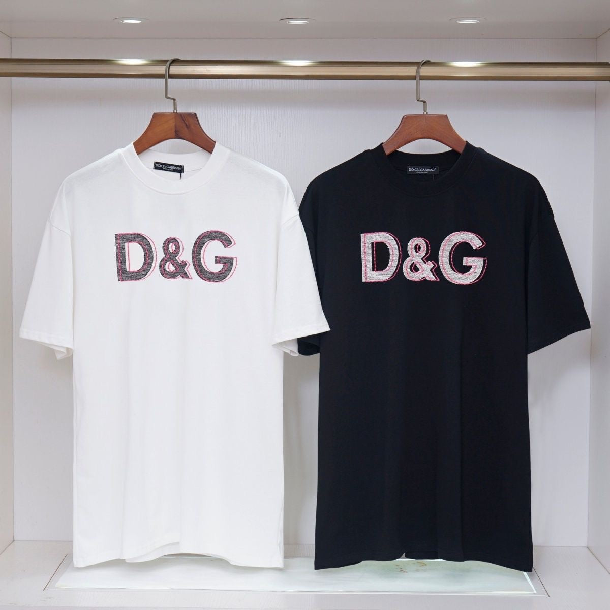 D*G Street Style T-Shirt #13 | Men's Black & White Cotton Tee