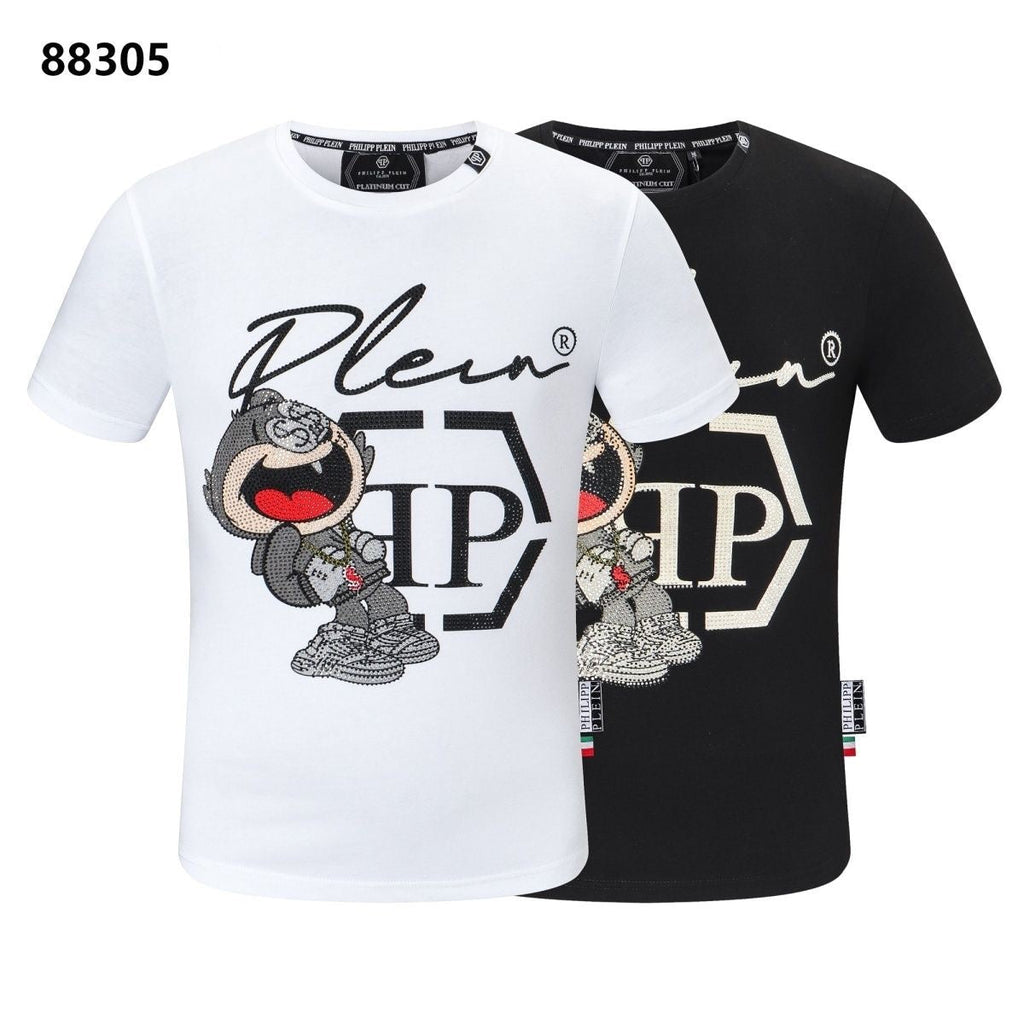PP Black Cotton Streetwear T-Shirt #40 | Men's Tee