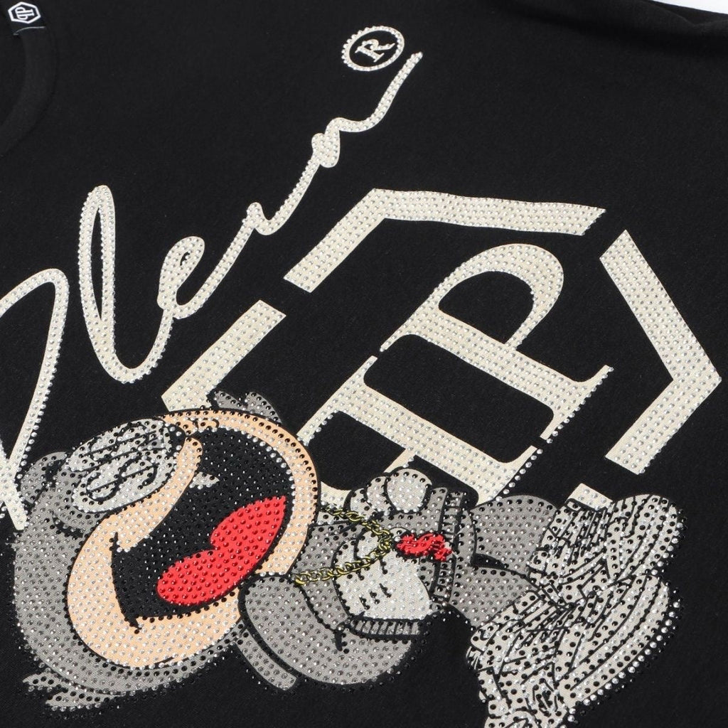 PP Black Cotton Streetwear T-Shirt #40 | Men's Tee