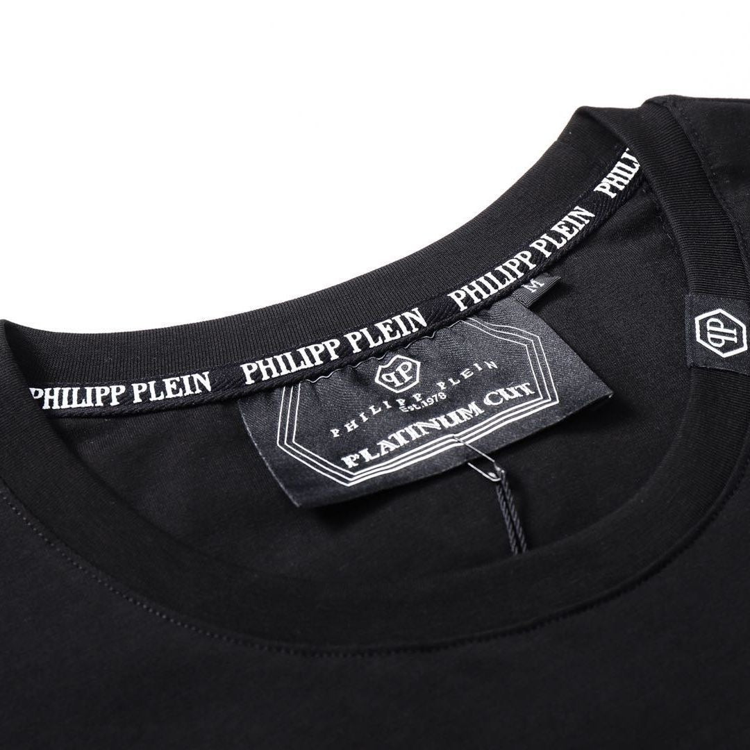 PP Black Cotton Streetwear T-Shirt #40 | Men's Tee
