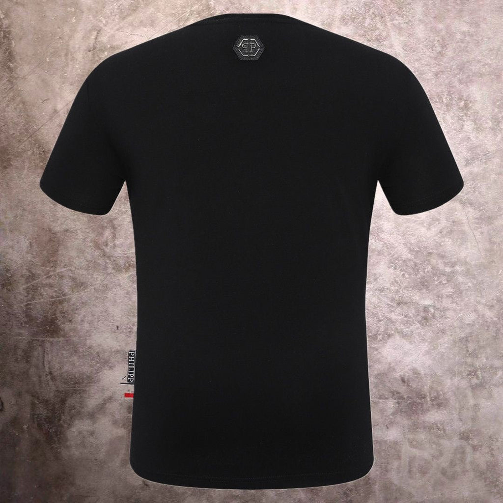 PP Men's Black Cotton Street Style T-Shirt #21