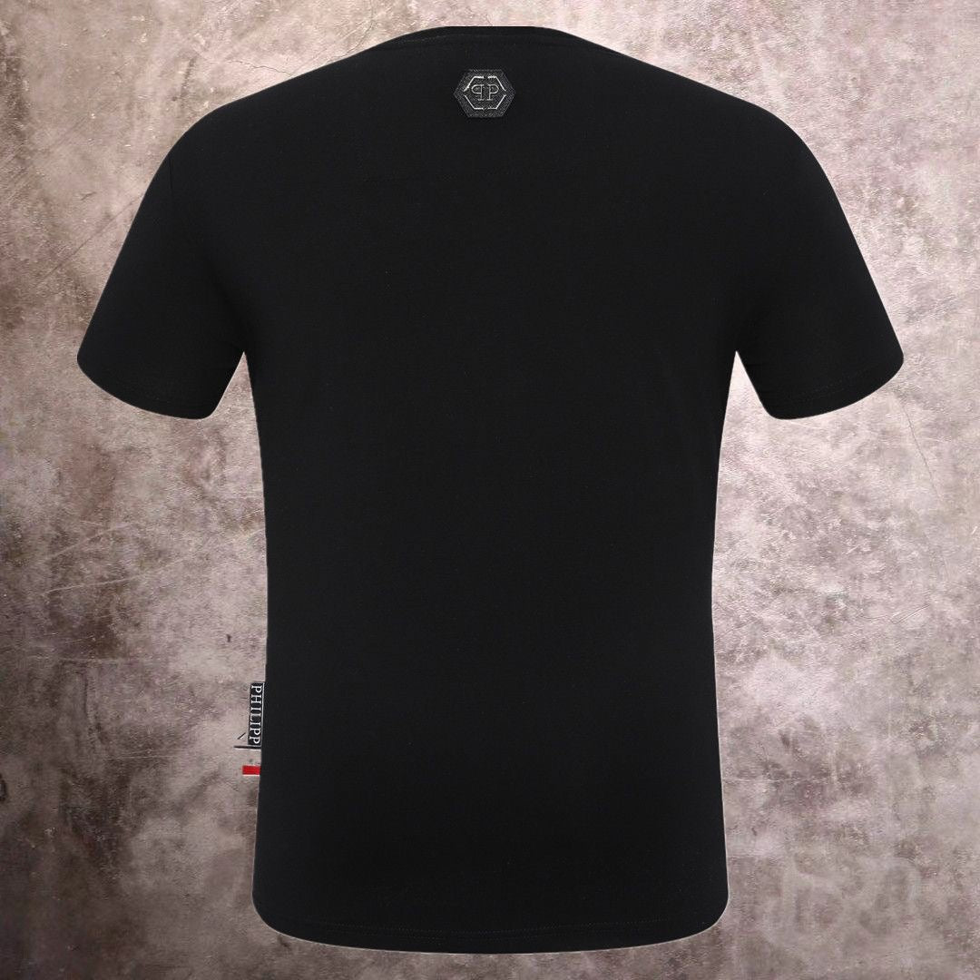 PP Men's Black Cotton Street Style T-Shirt #21