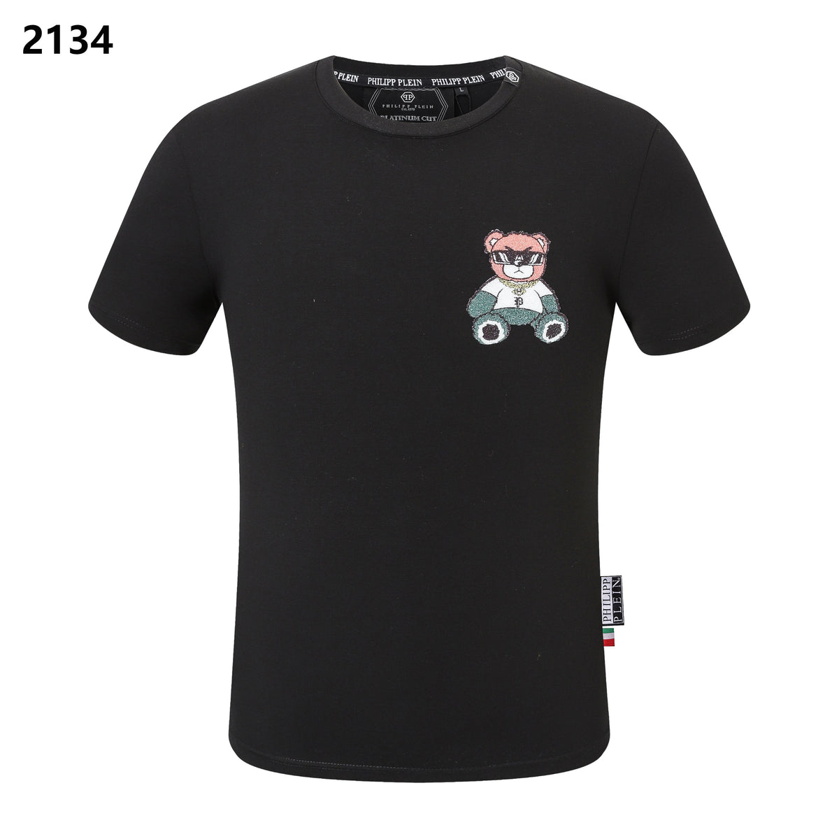 PP Black Streetwear Cotton T-Shirt #55 | Men's Tee