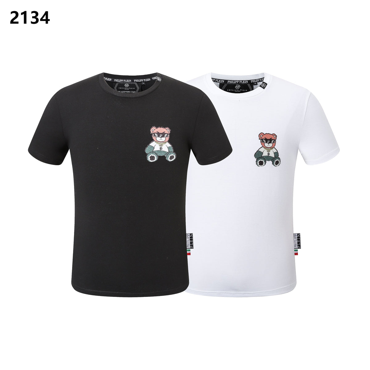 PP Black Streetwear Cotton T-Shirt #55 | Men's Tee