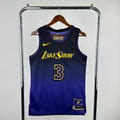 Lakers BackNameNumber City Jersey in Purple Hanging 001