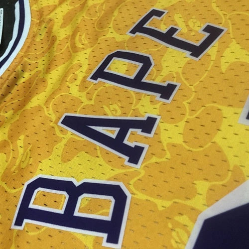 Los Angeles Lakers Los Angeles Lakers No. BAPE Camo Jersey  - View 2