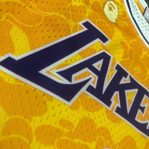 Los Angeles Lakers Los Angeles Lakers No. BAPE Camo Jersey  - View 14