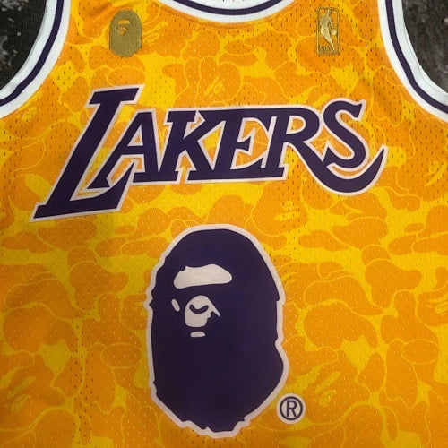 Los Angeles Lakers Los Angeles Lakers No. BAPE Camo Jersey  - View 17