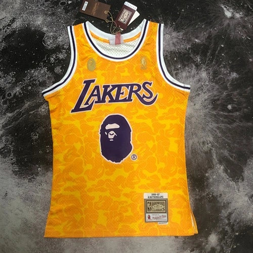 Los Angeles Lakers Los Angeles Lakers No. BAPE Camo Jersey  - View 19