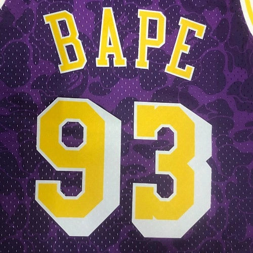 Los Angeles Lakers Los Angeles Lakers No. BAPE Camo Jersey  - View 5