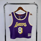 Kobe Bryant Los Angeles Lakers No.8 Throwback Crop Top Women's Jersey  Purple - View 5