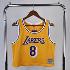 Kobe Bryant Los Angeles Lakers No.8 Throwback Crop Top Women's Jersey  Purple - View 5