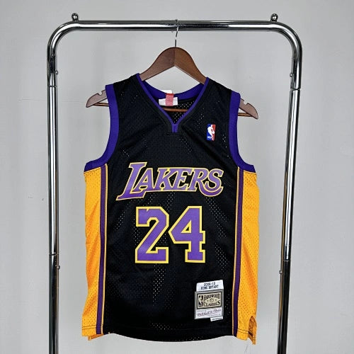Kobe Bryant Los Angeles Lakers No.24 Throwback Crop Top Women's Jersey  - View 6