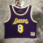 Kobe Bryant Los Angeles Lakers No.8 Throwback Crop Top Women's Jersey  Purple - View 23