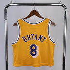 Kobe Bryant Los Angeles Lakers No.8 Throwback Crop Top Women's Jersey  Purple - View 4