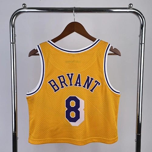 Kobe Bryant Los Angeles Lakers No.8 Throwback Crop Top Women's Jersey  Purple - View 4